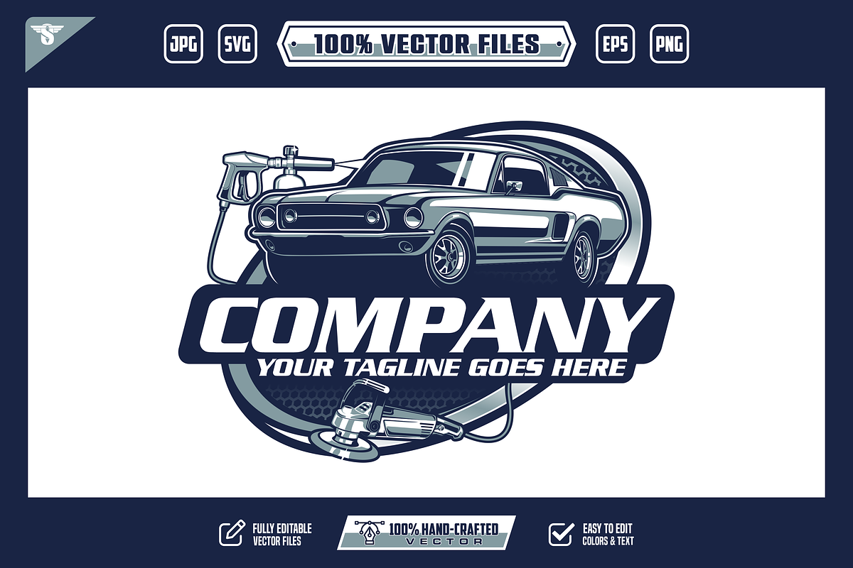 Classic car wash logo : Detailing, a Branding & Logo Template by slLametDesigns (Photo 1 of 6)