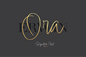 Ora Erwin : Signature Font Duo