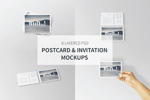 Postcard & Invitation Mockups