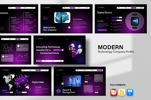 Technology Company Profile | PPTX, a Presentation Template by Spark_Creative