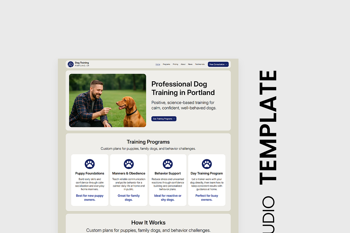 Dog Trainer - Wix Studio Website, a Wix Template by Kitteeh (Photo 12 of 17)