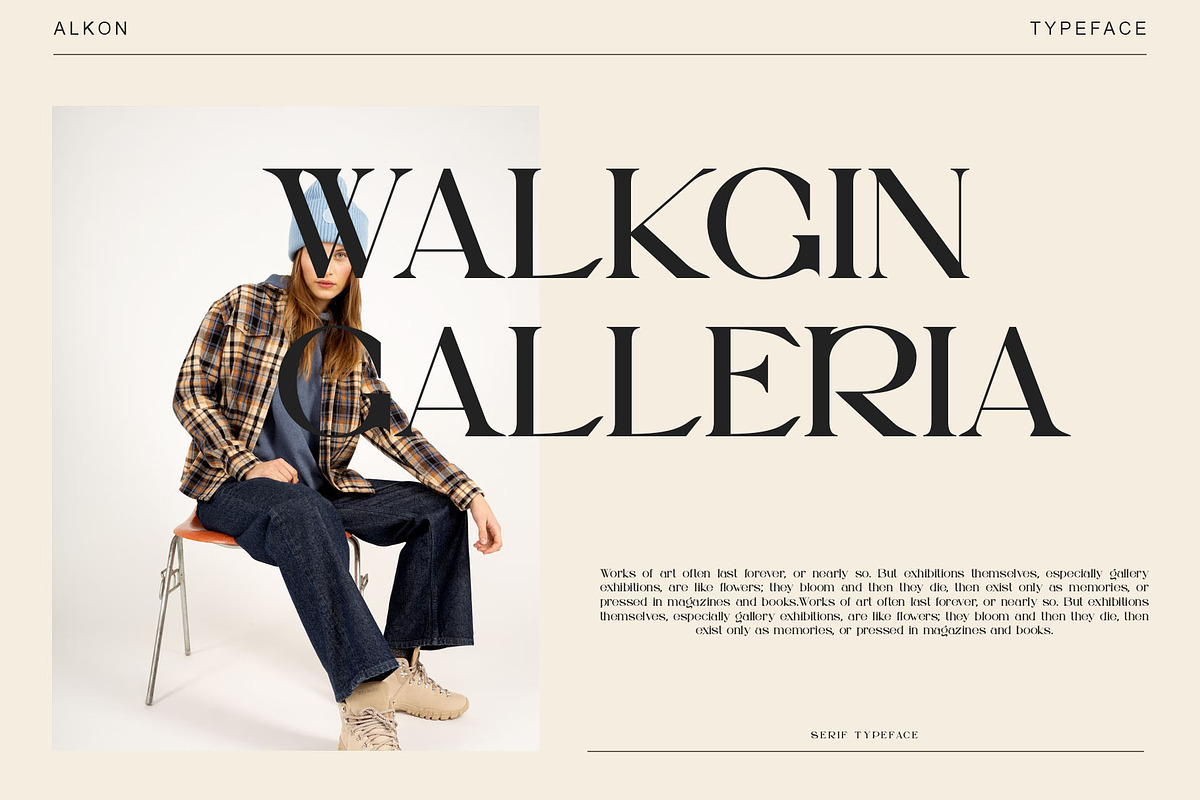 Alkon Modern Serif Typeface, a Serif Font by yaqublekker (Photo 3 of 8)