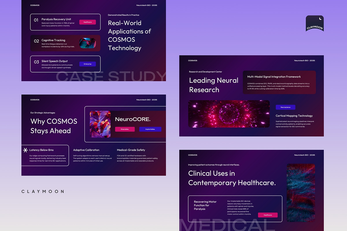 Neural Intelligence Platform, a Presentation Template by Claymoon Lab (Photo 4 of 7)