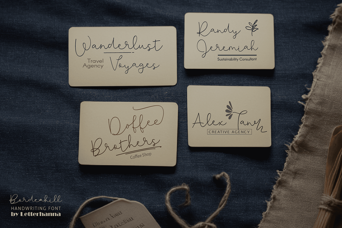 Bordeahill Font, a Handwritten Font by Letterhanna Studio (Photo 7 of 13)