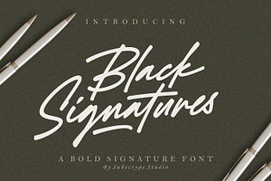 Black Signatures - Signature Font