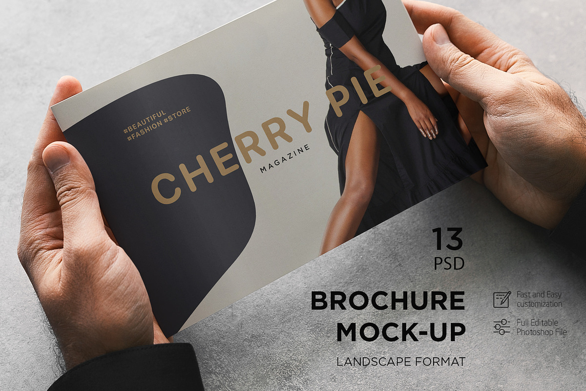 Landscape Brochure Mock-Up, a Print Template by Dikarte.Store (Photo 1 of 9)