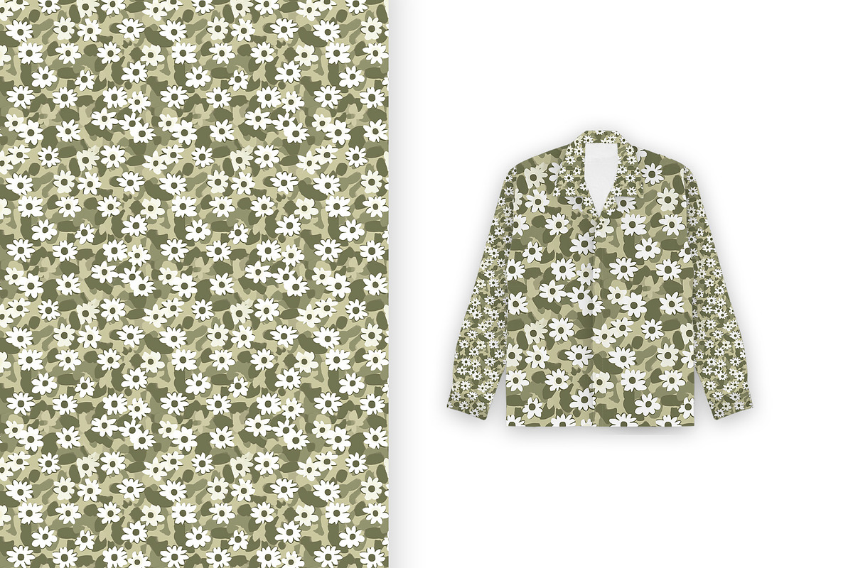 6 Seamless Patterns: Floral & Stripe, a Pattern Graphic by StudioCitra (Photo 3 of 11)
