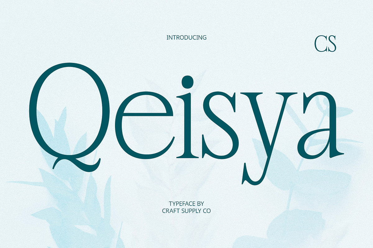 CS Qeisya – Contemporary Font, a Serif Font by Craft Supply Co. (Photo 1 of 8)