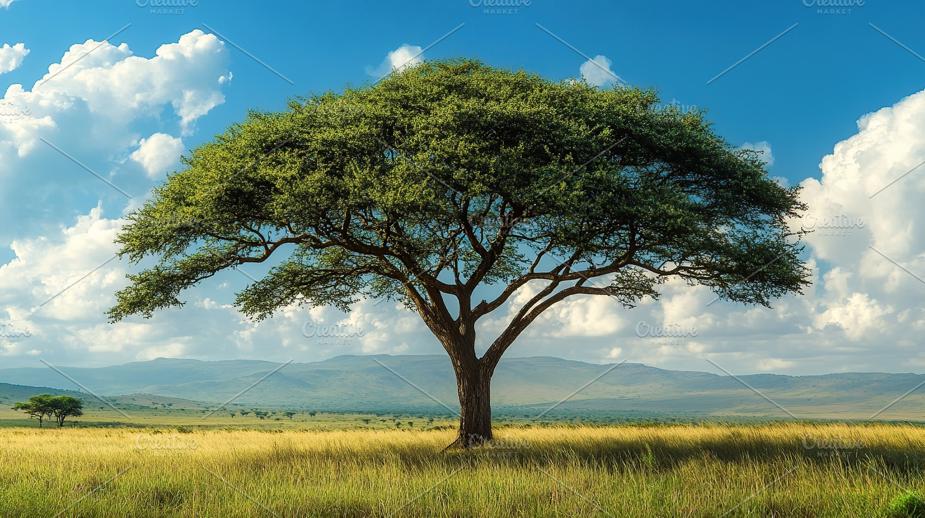 African savannah on a sunny day, a Nature Photo by AlyaAnd