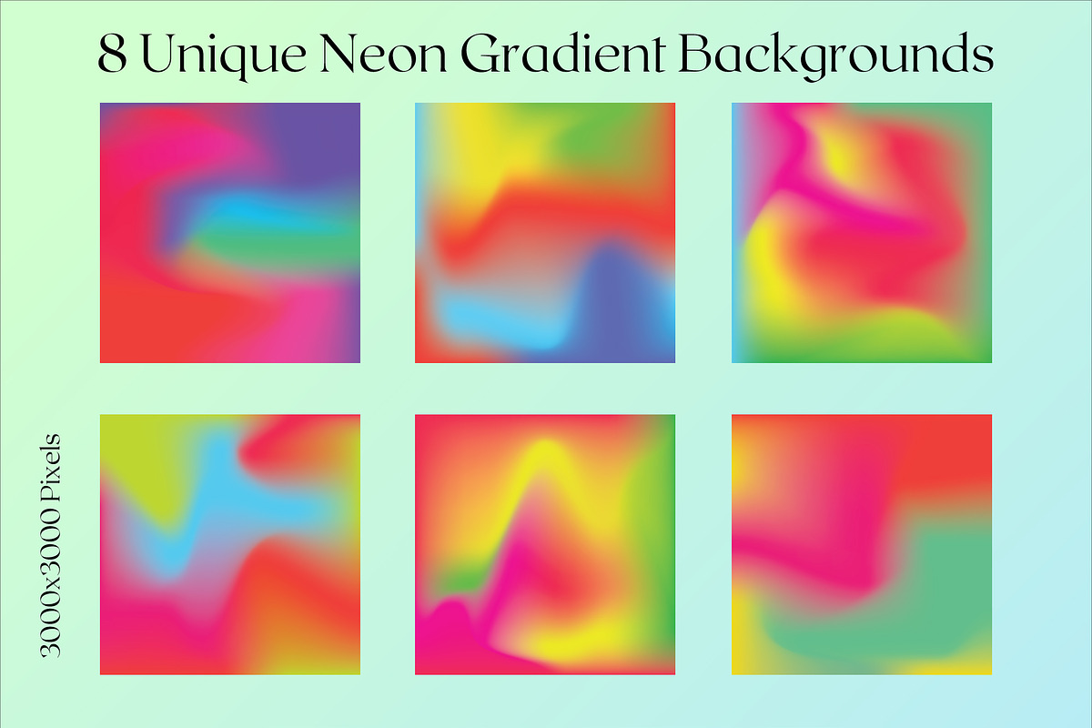 VIVID - Neon Abstract Gradients, a Texture Graphic by dunagency (Photo 2 of 4)