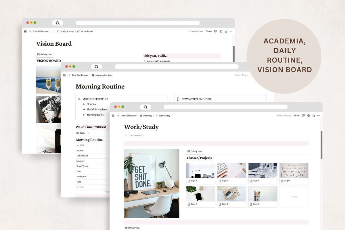 Notion Life Planner, Notion Template, an App Template by TheBohoFactory (Photo 6 of 10)