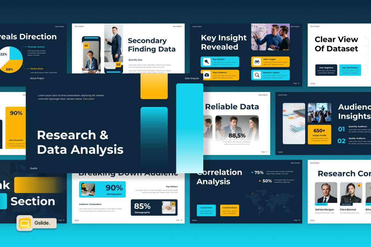 Research Data Analysis Google Slides, a Presentation Template by Loin Studio (Photo 1 of 4)