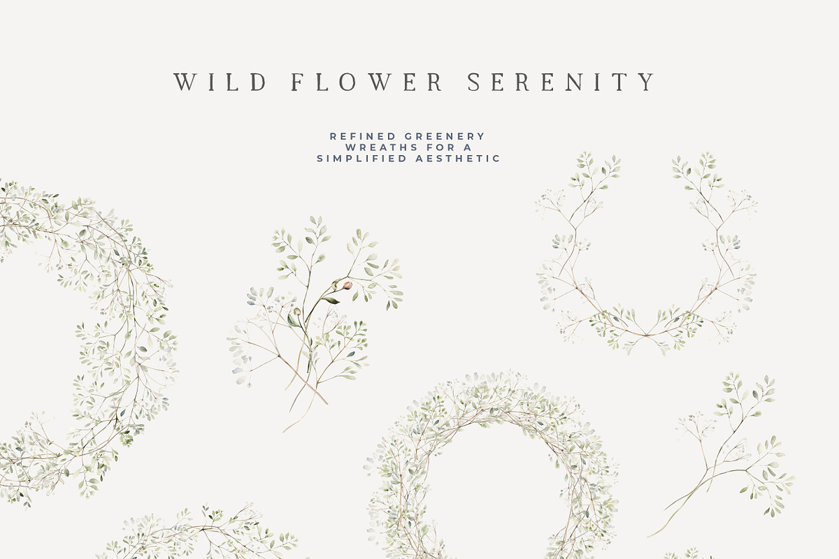 Wild Flower Watercolor & Greenery, a Decorative Illustration by Laras Wonderland (Photo 5 of 15)