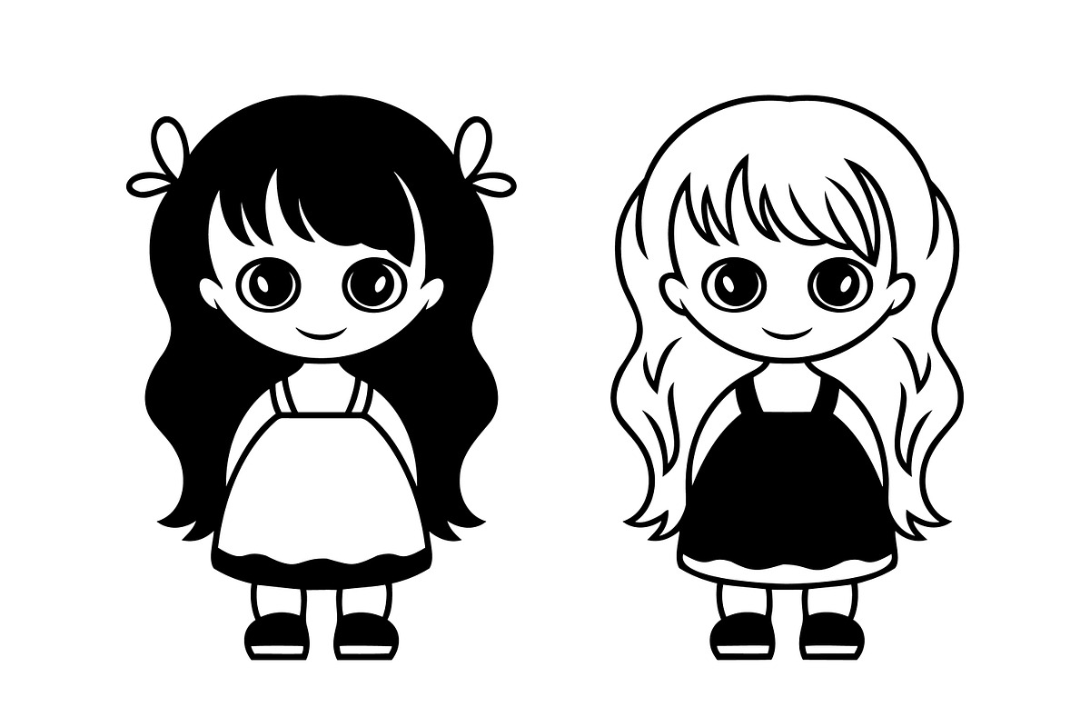 SET Girls and boy with Big Eyes, a Background Graphic by IrySha (Photo 2 of 4)