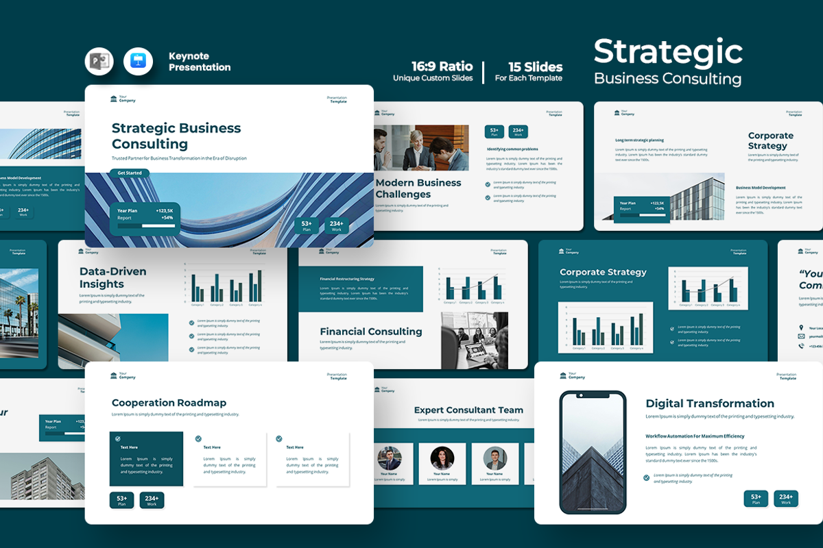 Business Consulting - Keynote, a Presentation Template by Iqsiart Studio (Photo 1 of 3)