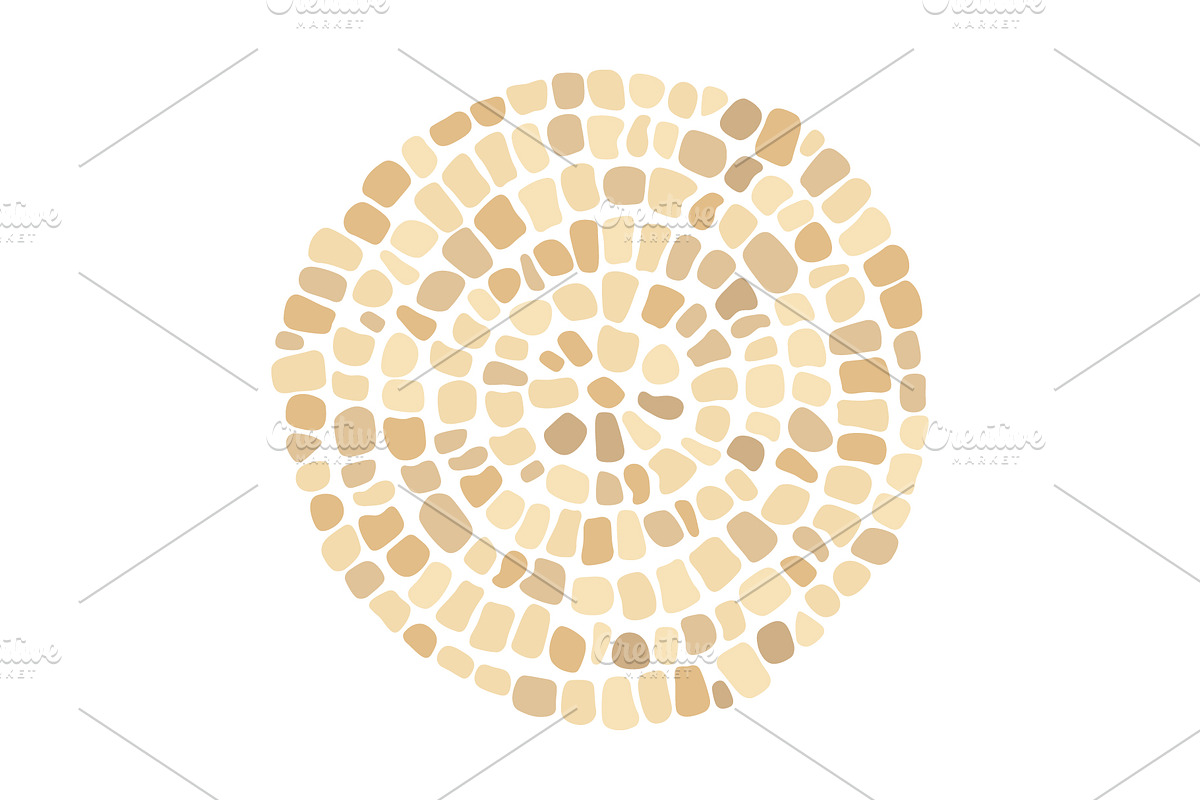 Antique stone circle mosaic pattern, a Texture Graphic by Elena Pimukova (Photo 3 of 4)