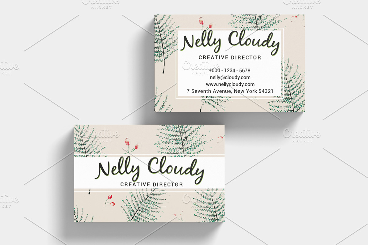 Watercolor Creative Business Card, a Business Card Template by land art (Photo 8 of 10)