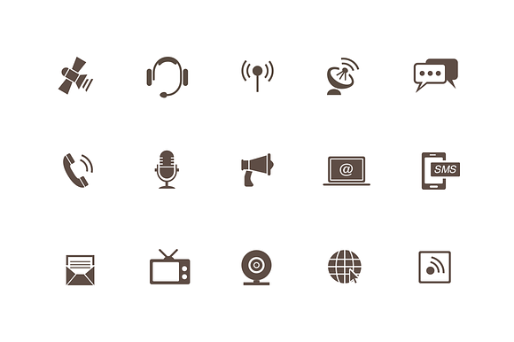 15 Communication And Audio Icons