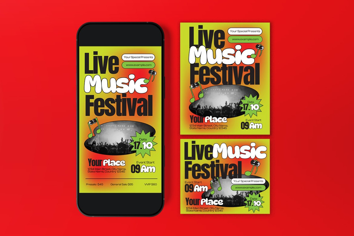 Live Music Festival Flyer preview 3