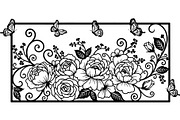 Decorative Floral Panel Vector Set, a Decorative Illustration by Designer_Momina (Thumbnail 6 of 20)