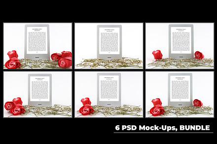 E-Book Reader,6 PSD MockUps,BUNDLE