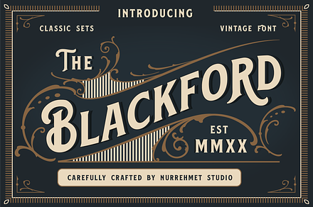 Blackford - Vintage Classic Font, a Font by Nurrehmet Studio