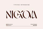 Nickova - Elegant Stencil Sans, a Sans Serif Font by Sign Studio (Thumbnail 1 of 15)