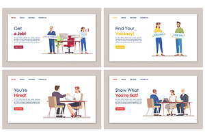 HR Agency Landing Page Set