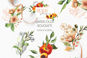 Watercolor Peach Collection