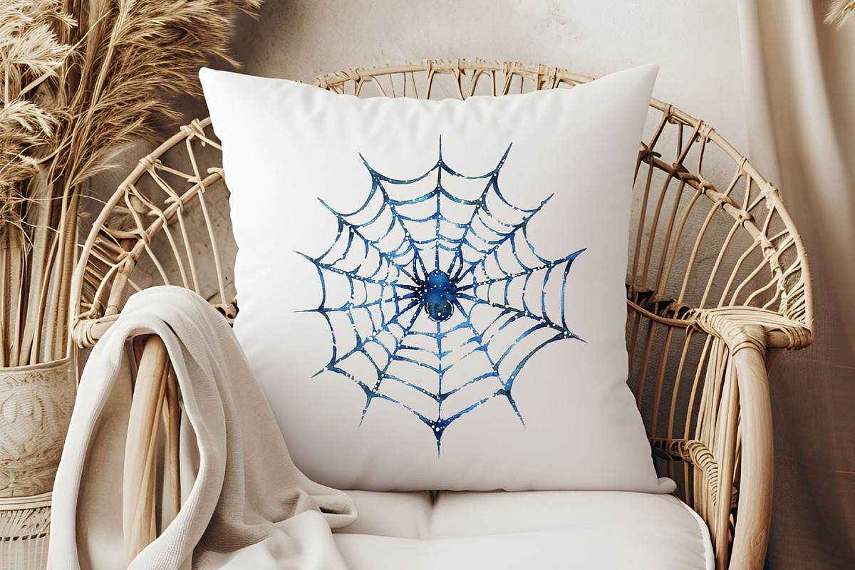 Blue Halloween Bundle Watercolor PNG, an Illustration by Pixels.Craft (Photo 6 of 7)
