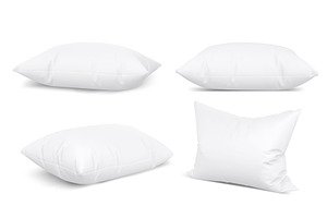 White pillows set isolated on, an Object Illustration by art PVP - market