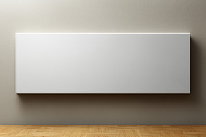Wide blank canvas mockup hanging, an Arts & Entertainment Photo by MistyDay