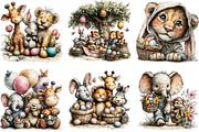 Watercolor Safari Easter Animals Cli, an Illustration by Sublimation Artist (Thumbnail 7 of 7)
