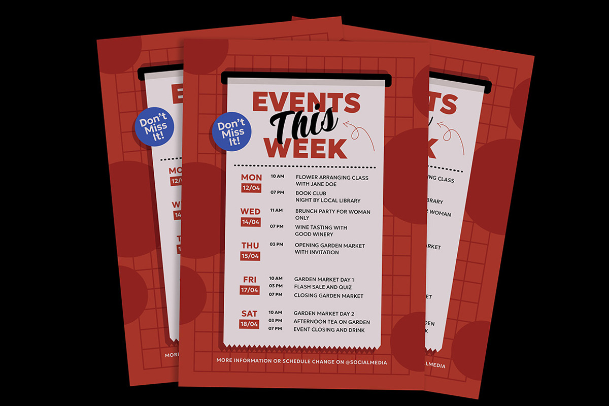 Weekly Event Schedule Template preview 2