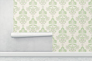 Green Ikat Floral Damask Pattern, a Pattern Graphic by PPEthnicDecorPattern (Thumbnail 2 of 7)