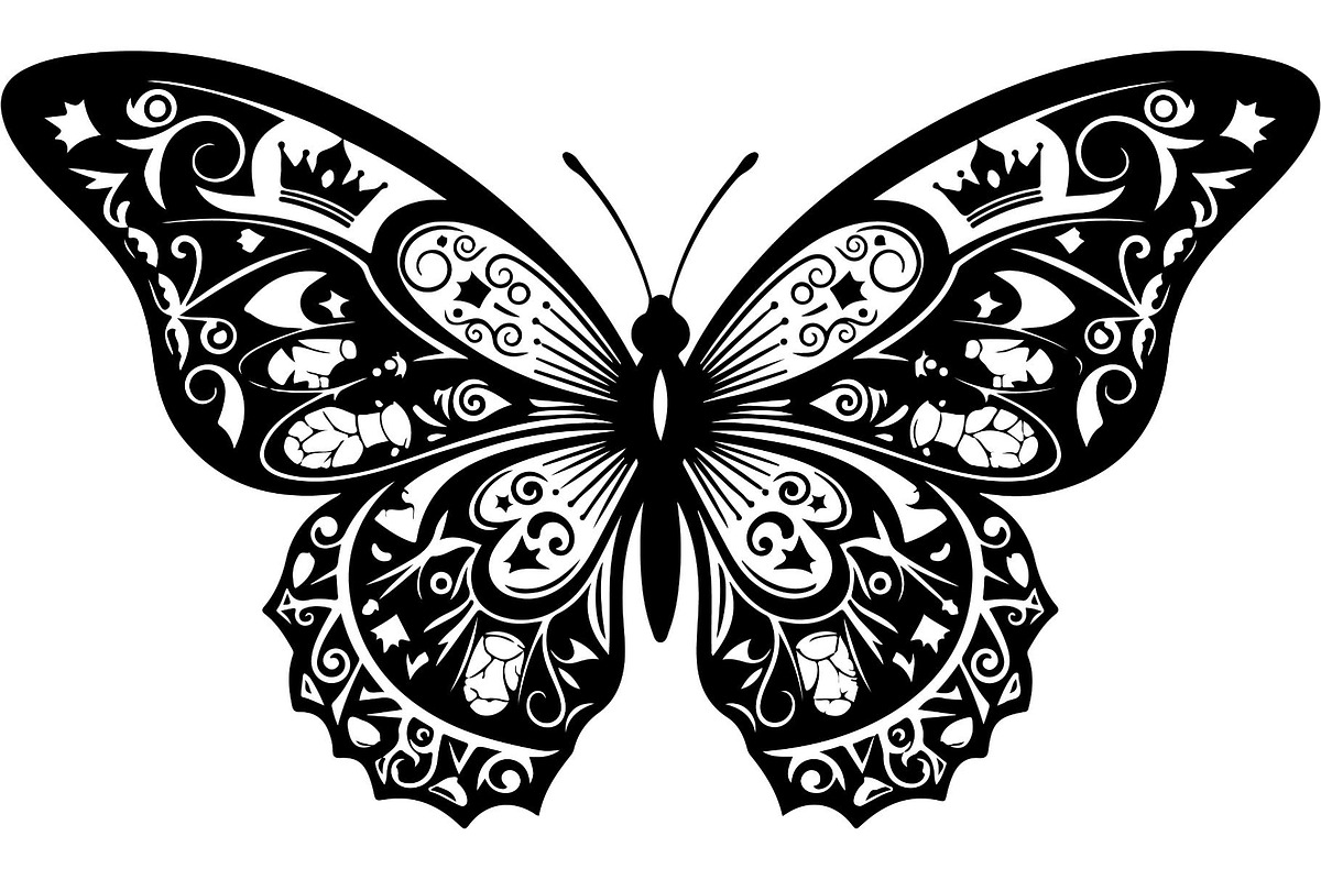 Elegant Butterfly Silhouette, an Object Graphic by Designer_Momina (Photo 15 of 20)