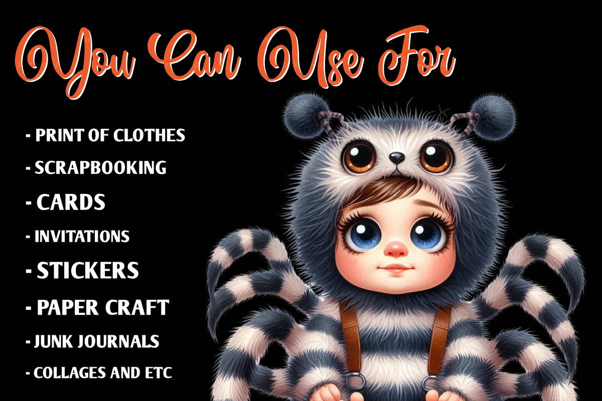 Halloween Baby Costume Clipart, an Illustration by CreationArt (Photo 6 of 9)