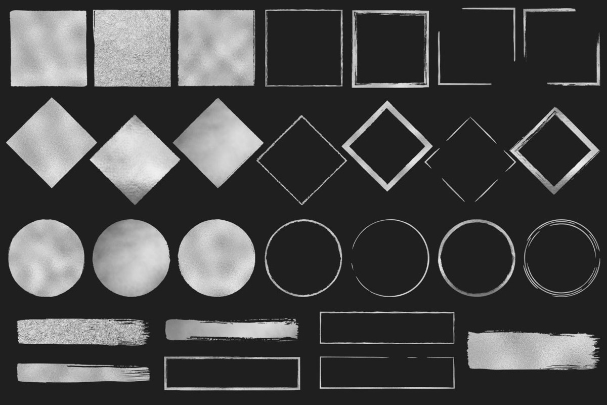 Silver Design Elements, an Object Graphic by PeDe Designs