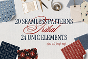 Geometric Tribal Seamless Patterns, a Pattern Graphic by Iryna Danyliuk (Thumbnail 1 of 5)
