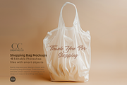 6 Editable Shopping Bag Mockups, a Packaging Mockup by CC CREATIVE CO (Thumbnail 1 of 6)