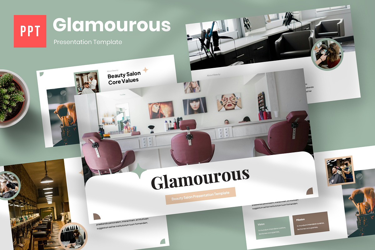 Glamourous - Beauty Powerpoin, a Presentation Template by Panen Creative (Photo 1 of 6)
