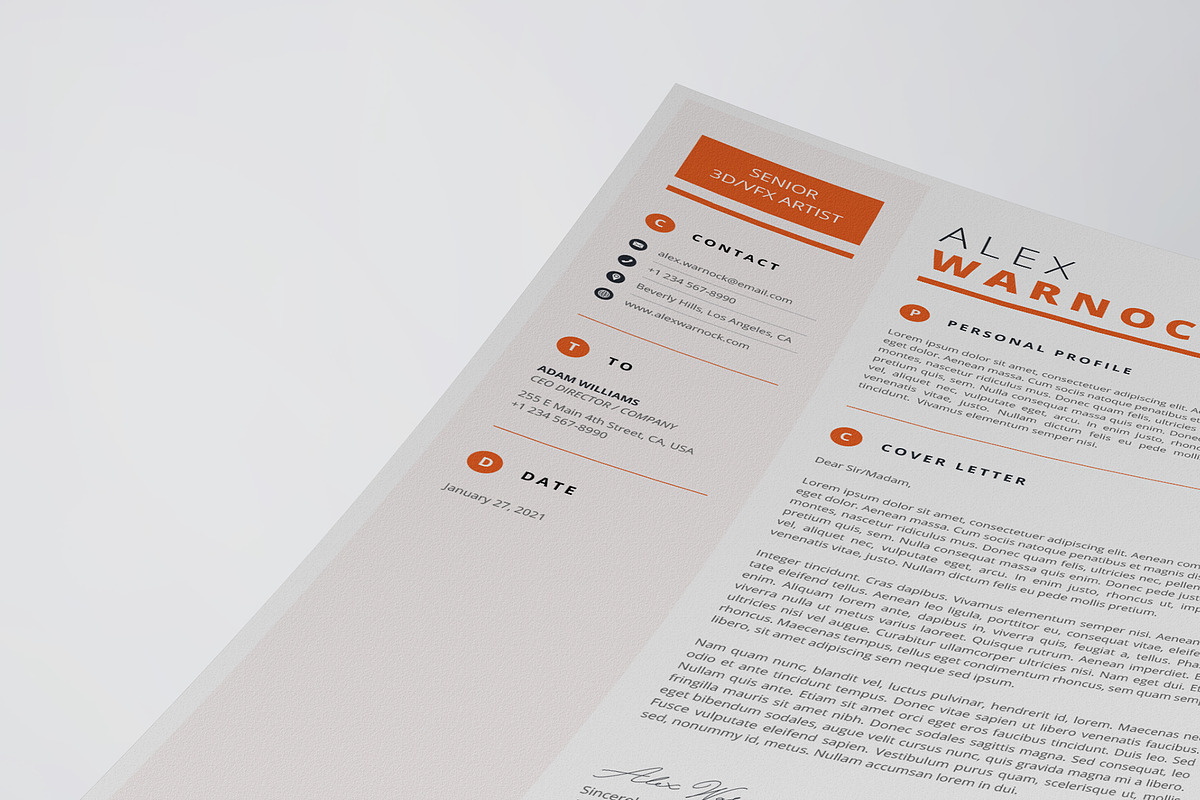 Clean Resume/CV Template, a Resume Template by theresumepark (Photo 4 of 5)