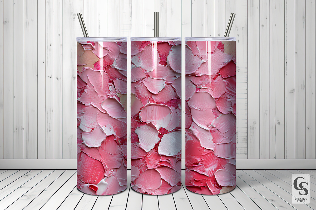 Pink Abstract Painted Flowers Papers, a Pattern Graphic by Creative Store (Photo 2 of 5)