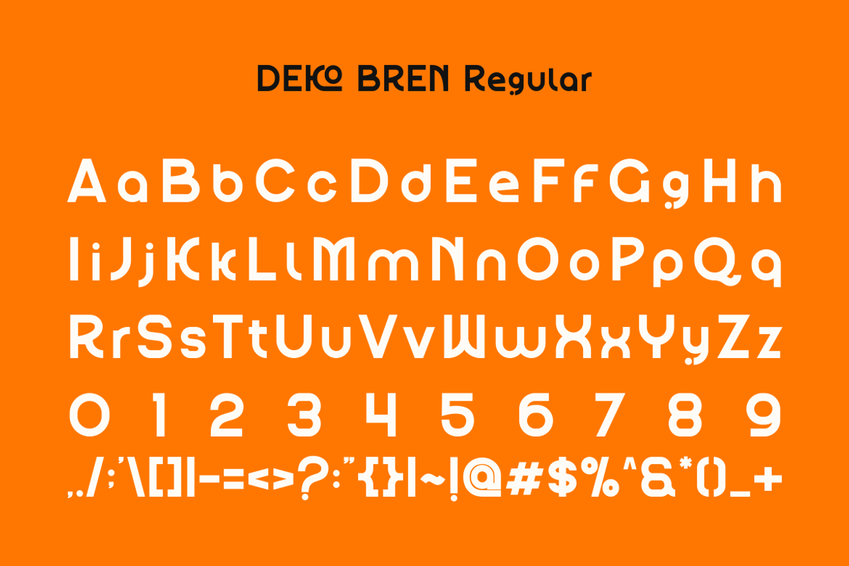 Deco Bren - Modern Font, a Sans Serif Font by Viswal Studio (Photo 5 of 10)