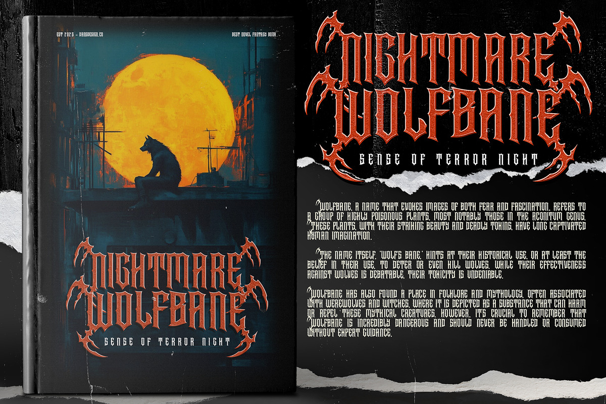 DRAKENHOLD Black Metal Display, a Blackletter Font by dansdesign (Photo 2 of 12)