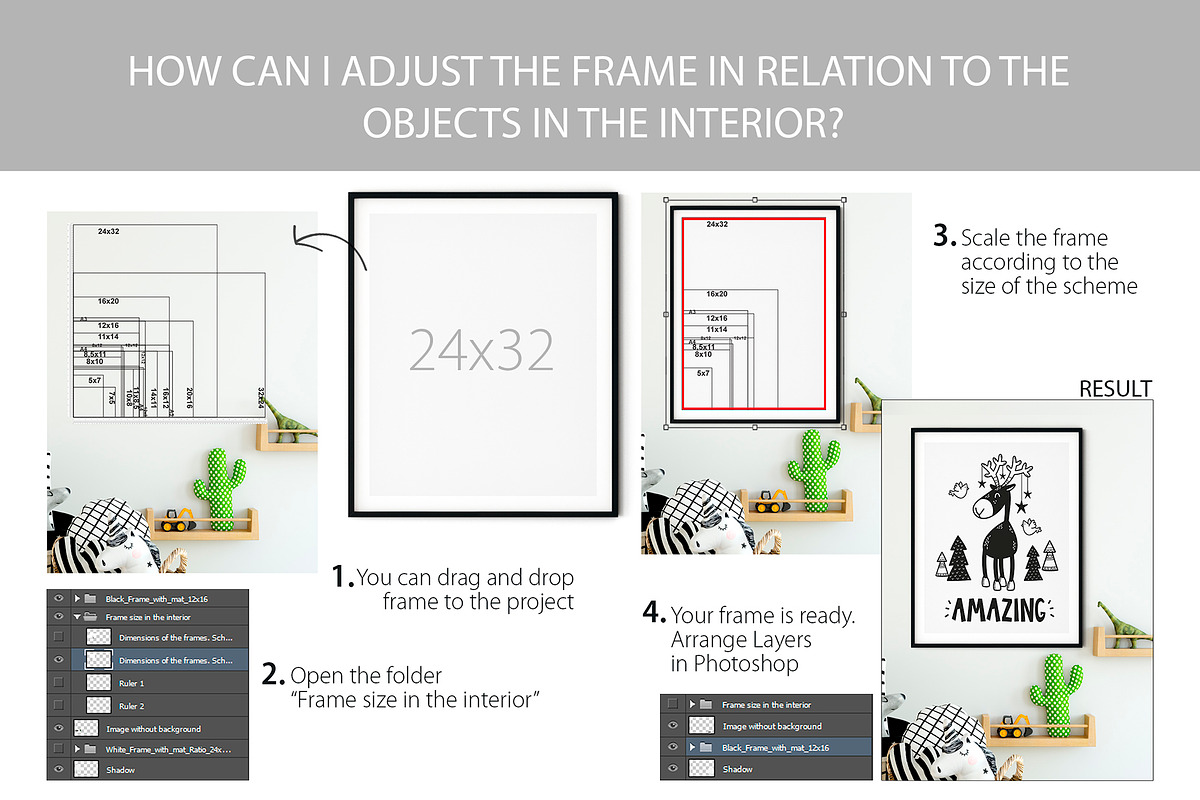 Kids Frames & Wall Mockup Bundle - 5, a Print Template by Yuri-U (Photo 31 of 32)