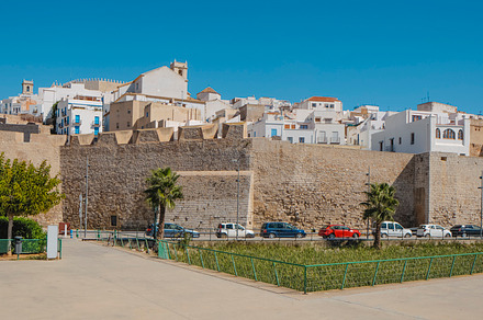 walls in the old town of Peniscola, Spain, a Photo by Nito