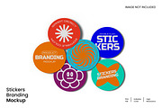Stickers Branding Mockup, a Merchandise Mockup by Unerispace (Thumbnail 1 of 2)