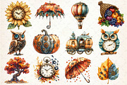 Steampunk Autumn Clipart, an Illustration by Dream Creation (Thumbnail 3 of 4)