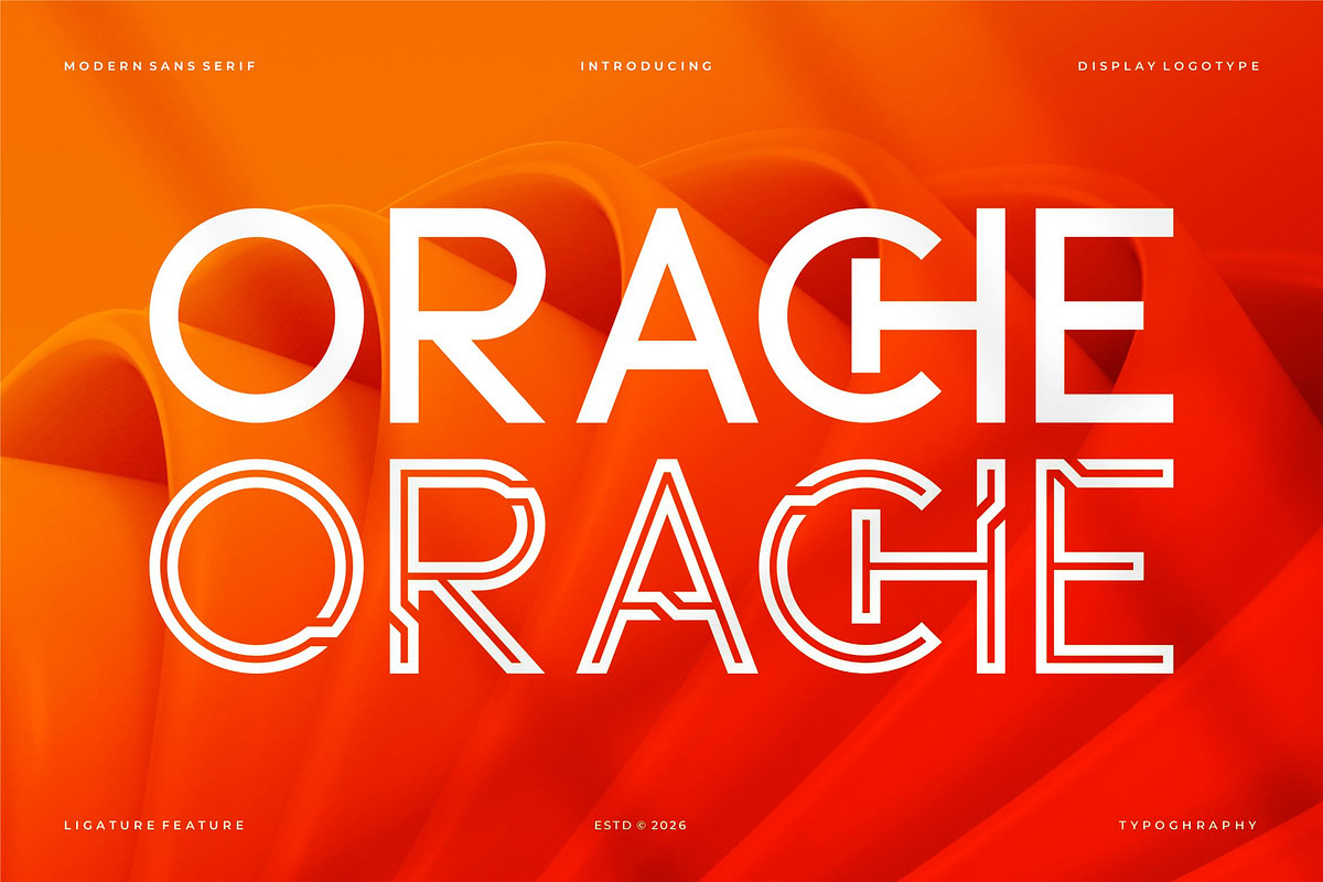Orache || Modern Futuristic display, a Sans Serif Font by Ermedia Studio (Photo 1 of 10)